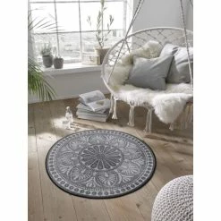 Bester Verkauf 🎉 Kleen-Tex Wash+dry Rotondo Rundteppich Waschbare Schmutzmatte, Wash+dry Rund:Ø 145 Cm ❤️