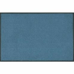 Schlussverkauf ❤️ Kleen-Tex Wash+dry Trend Colour Steel Blue Waschbare Fußmatte Stahlblau, Größe:120 X 180 Cm 😍