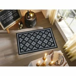 Am billigsten 🤩 Kleen-Tex Wash+dry Küchenteppich Kitchen Tiles Black Waschbar Trocknergeeignet Rutschfest Robust, Größe:75 X 120 Cm 🛒 -Kleen-Tex Verkäufe unnamed file 1153