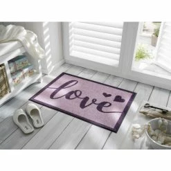 Am billigsten 🥰 Kleen-Tex Wash+dry Fußmatte Just Love 50 X 75 Cm Waschbare Schmutzmatte 👏