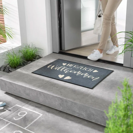 Rabatt ✨ Kleen-Tex Wash+dry Fußmatte Herzensgruss Waschbare Schmutzmatte , Größe:50 X 75 Cm 🧨 6 Rabatt ✨ Kleen-Tex Wash+dry Fußmatte Herzensgruss Waschbare Schmutzmatte , Größe:50 X 75 Cm 🧨 – Bild 4