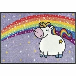 Blitzangebot 😀 Kleen-Tex Wash+dry Fußmatte Unicorn Rainbow Waschbare Schmutzmatte Einhorn, Größe:75 X 120 Cm 😀 -Kleen-Tex Verkäufe unnamed file 1264