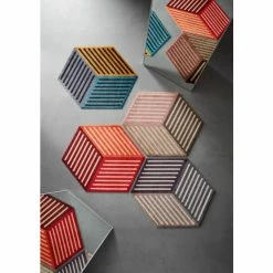 Neu 🎉 Kleen-Tex Wash+dry Fußmatte Puzzle Cube Red 100 X 100 Cm Ohne Sichtbaren Gummirand 🛒 -Kleen-Tex Verkäufe unnamed file 1283