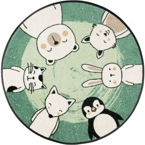 Bestpreis 🔥 Kleen-Tex Wash+dry Fußmatte Animal Friends Ø 85 Cm Waschbare Runde Tiermatte 🛒 3 Bestpreis 🔥 Kleen-Tex Wash+dry Fußmatte Animal Friends Ø 85 Cm Waschbare Runde Tiermatte 🛒