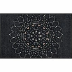 Billig ✨ Kleen-Tex Wash+dry Waschbare Fußmatte Purnima Dark Mandalas, Größe:75 X 120 Cm 😀