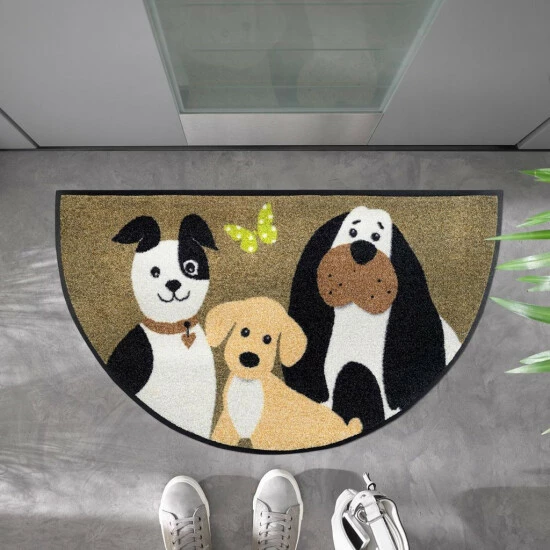 Budget ✔️ Kleen-Tex Wash+dry Fußmatte Round 🐶 Dog Trio 50 X 85 Cm Waschbare Schmutzmatte Halbrund 🧨 6 Budget ✔️ Kleen-Tex Wash+dry Fußmatte Round 🐶 Dog Trio 50 X 85 Cm Waschbare Schmutzmatte Halbrund 🧨 – Bild 4