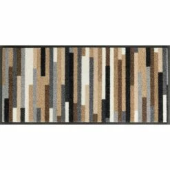 Auslauf 🛒 Kleen-Tex Wash+dry Fußmatte, Mikado Stripes Nature - Bunt, Größe: 35x75cm 💯