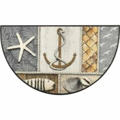 Am billigsten 🤩 Kleen-Tex Wash+dry Fußmatte Round Line 50 X 85 Cm Waschbare Maritime Schmutzmatte Halbrund 🛒 -Kleen-Tex Verkäufe unnamed file 470