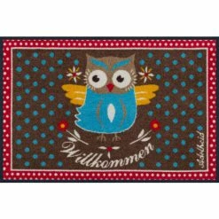 Bester Verkauf 🔥 Kleen-Tex Adelheid Eule 50 X 75 Cm Waschbare Fußmatte Wash+dry 👍