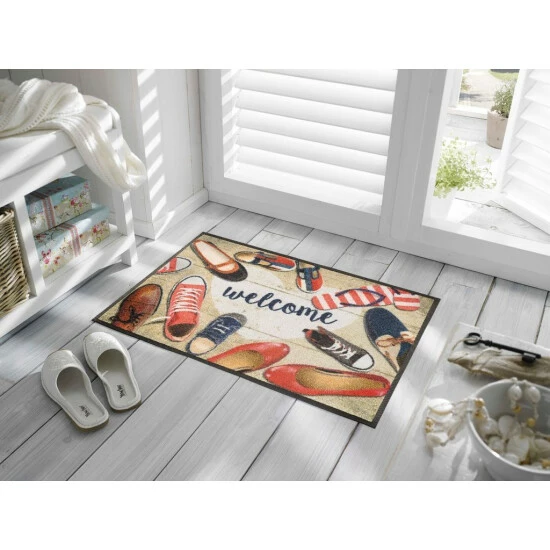 Rabatt ✨ Kleen-Tex Wash+dry Fußmatte 👟 Shoes Welcome 50 X 75 Cm Waschbare Fußmatte 🛒 4 Rabatt ✨ Kleen-Tex Wash+dry Fußmatte 👟 Shoes Welcome 50 X 75 Cm Waschbare Fußmatte 🛒 – Bild 2