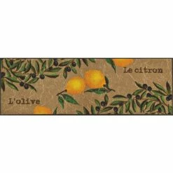 Am billigsten ✔️ Kleen-Tex Wash+dry Küchenteppich Le Citron Waschbar Robust Trocknergeeignet, Größe:60 X 180 Cm 😀