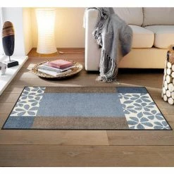 Budget 🔥 Kleen-Tex Wash+dry Fußmatte Florita Grey Waschbare Fußmatte , Größe:75 X 190 Cm 🤩 -Kleen-Tex Verkäufe unnamed file 862