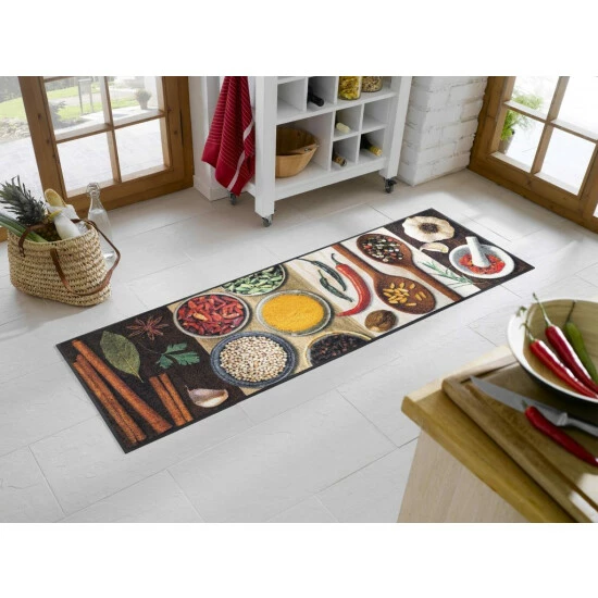 Neu ❤️ Kleen-Tex Wash+dry Küchenteppich Hot Spices Waschbarer Teppich, Größe:60 X 180 Cm 👍 4 Neu ❤️ Kleen-Tex Wash+dry Küchenteppich Hot Spices Waschbarer Teppich, Größe:60 X 180 Cm 👍 – Bild 2
