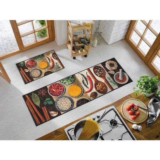 Neu ❤️ Kleen-Tex Wash+dry Küchenteppich Hot Spices Waschbarer Teppich, Größe:60 X 180 Cm 👍 7 Neu ❤️ Kleen-Tex Wash+dry Küchenteppich Hot Spices Waschbarer Teppich, Größe:60 X 180 Cm 👍 – Bild 5