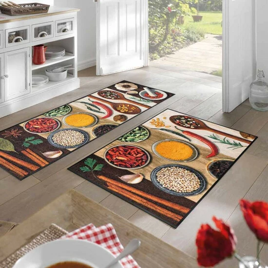 Schlussverkauf 🤩 Kleen-Tex Wash+dry Küchenteppich Hot Spices 75 X 120 Cm Waschbare Fußmatte 😉 4 Schlussverkauf 🤩 Kleen-Tex Wash+dry Küchenteppich Hot Spices 75 X 120 Cm Waschbare Fußmatte 😉 – Bild 2